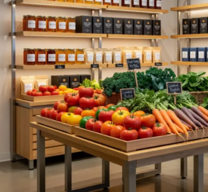 Display of VOODIES LTD curated specialty food products